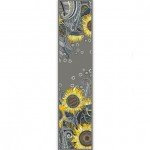 Scarf "Sunflowers". Silver. 173х40 cm - image-1
